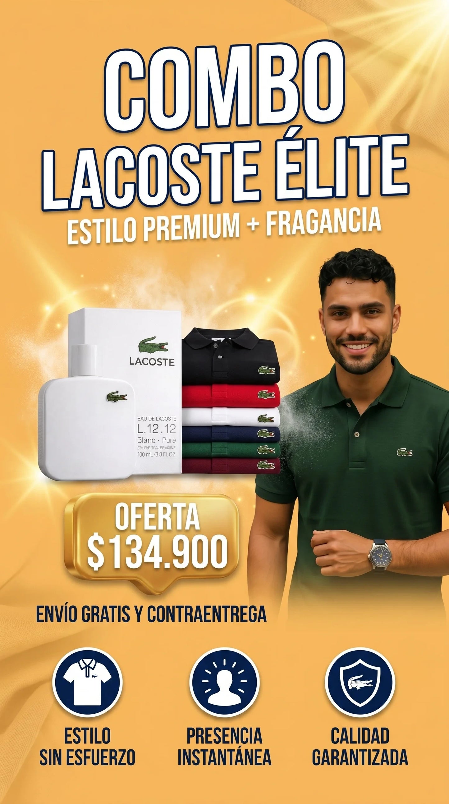 🐊COMBO POLO LACOSTE + LOCION LACOSTE🐊